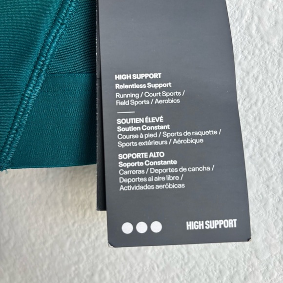 NWT Under Armour HeatGear High Teal Sports Bra Compression Adjustable Dry Fit M - Picture 6 of 9